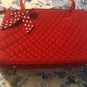 Red tote bag